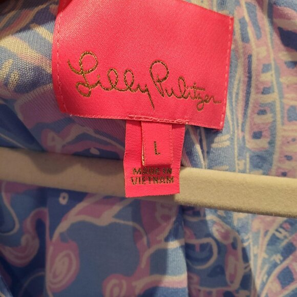 Lilly Pulitzer Moana Maxi High Low Soft Stretch Sleeveless Dress, Size L - Picture 5 of 5